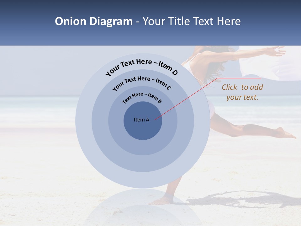 A Woman In A White Bikini On A Beach PowerPoint Template