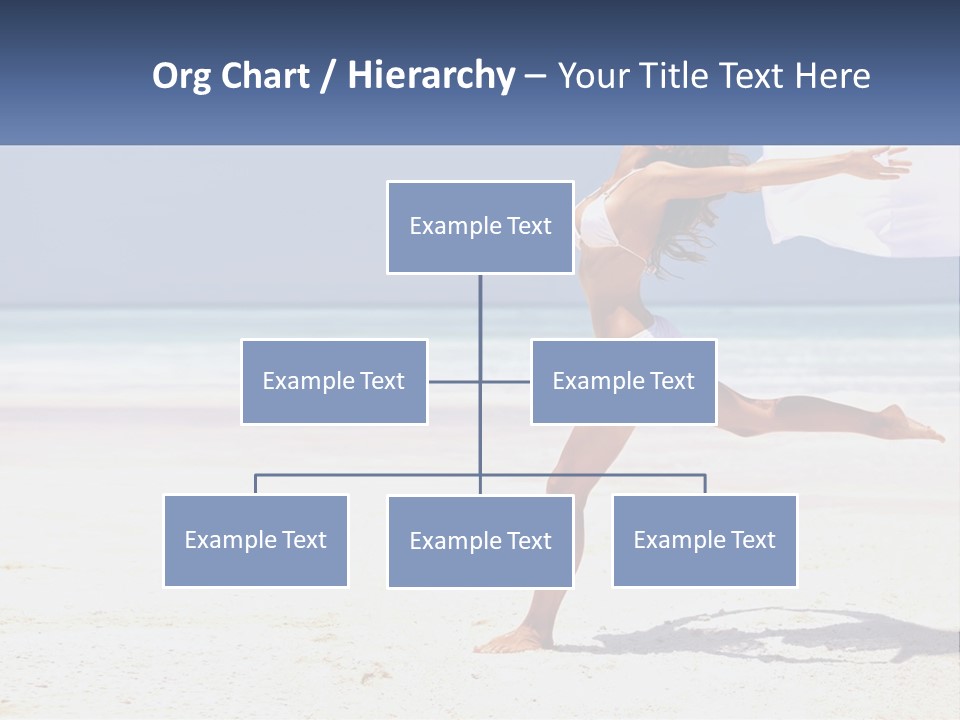 A Woman In A White Bikini On A Beach PowerPoint Template