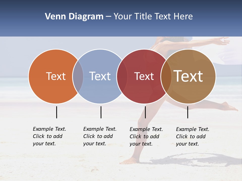 A Woman In A White Bikini On A Beach PowerPoint Template