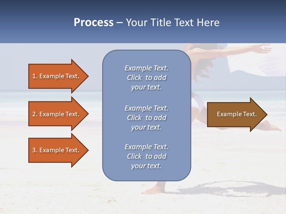 A Woman In A White Bikini On A Beach PowerPoint Template