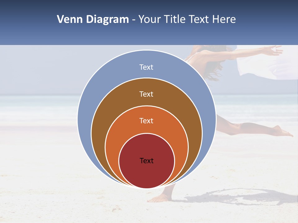 A Woman In A White Bikini On A Beach PowerPoint Template