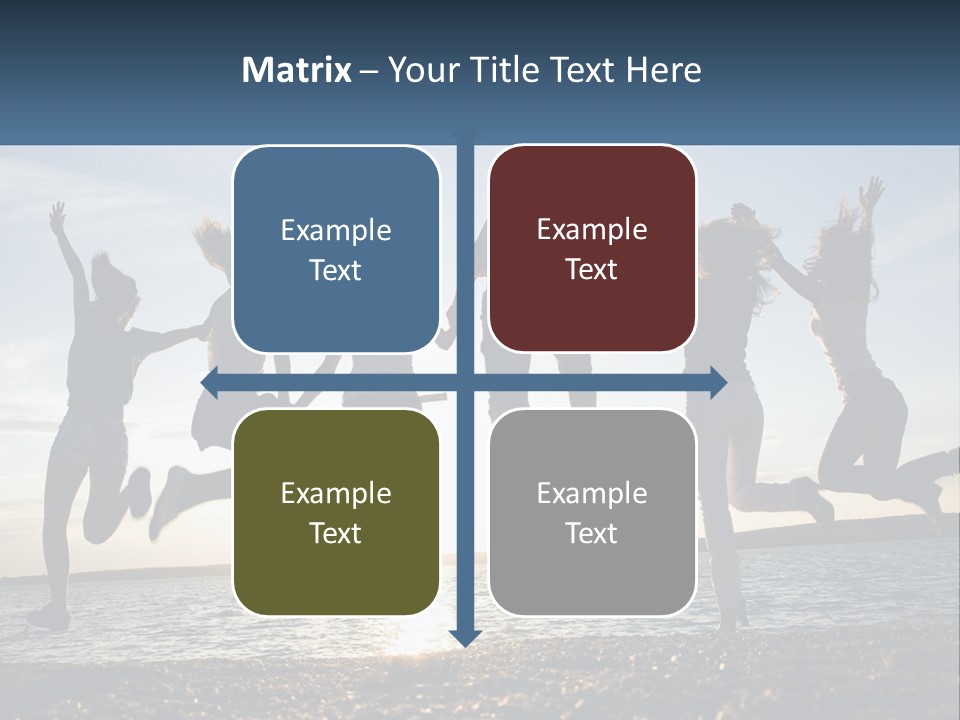 A Group Of People Jumping Into The Air PowerPoint Template