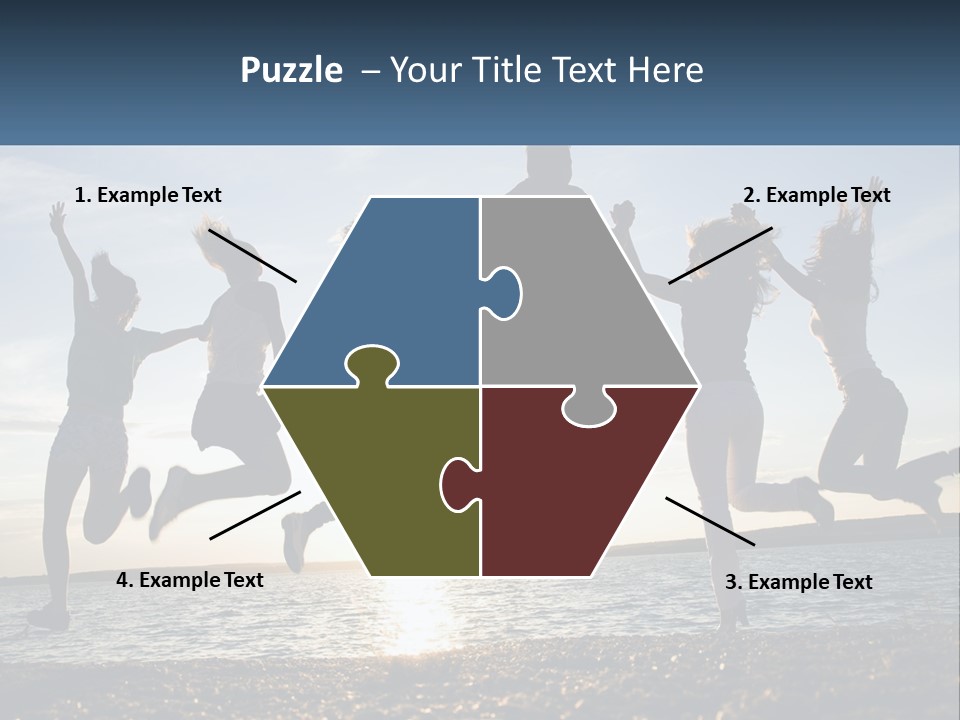 A Group Of People Jumping Into The Air PowerPoint Template