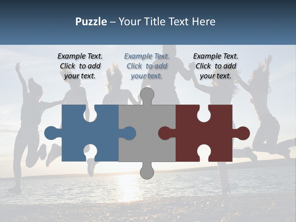 A Group Of People Jumping Into The Air PowerPoint Template