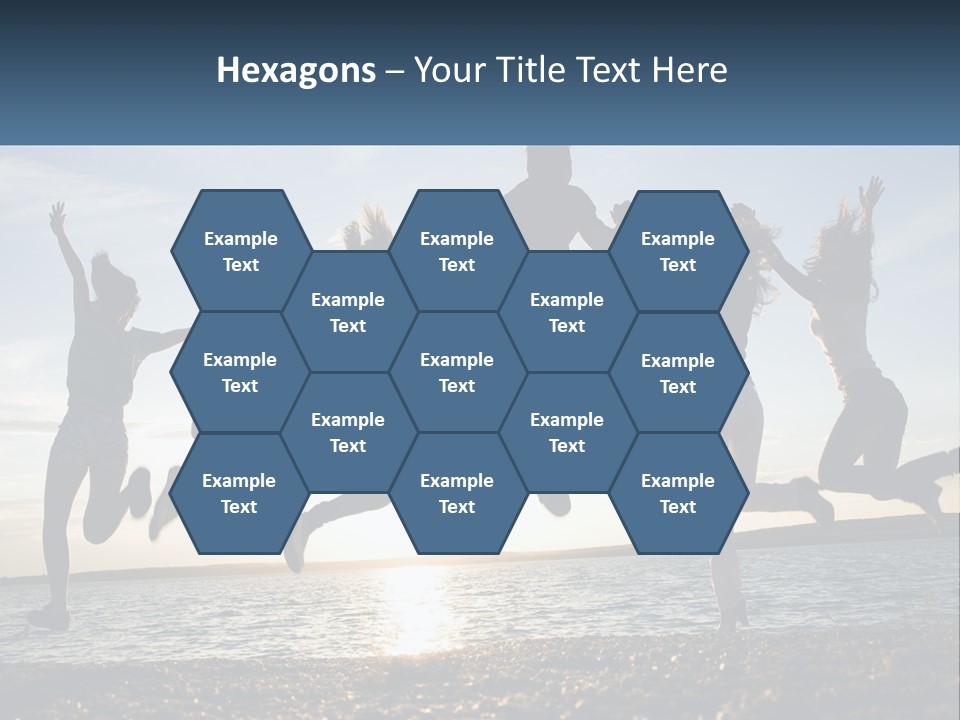 A Group Of People Jumping Into The Air PowerPoint Template