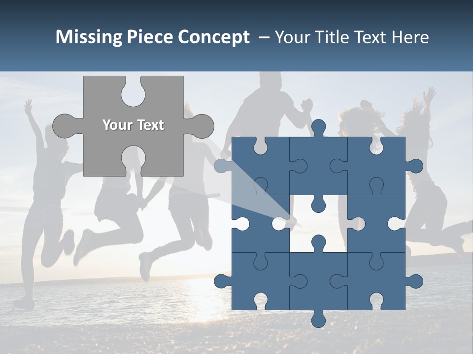 A Group Of People Jumping Into The Air PowerPoint Template