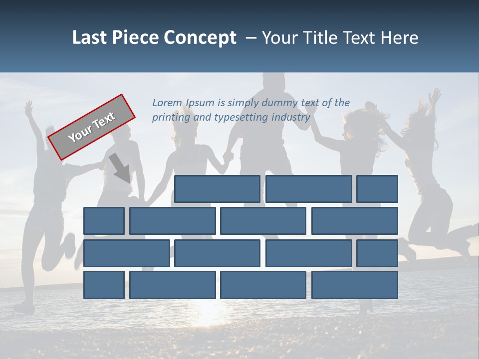 A Group Of People Jumping Into The Air PowerPoint Template