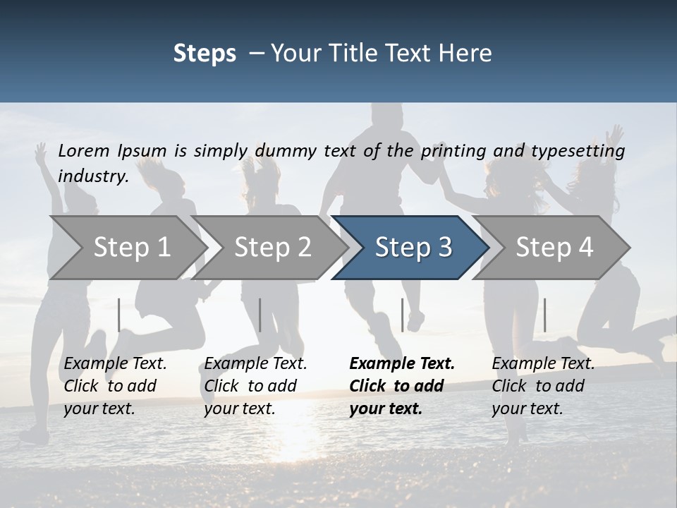 A Group Of People Jumping Into The Air PowerPoint Template