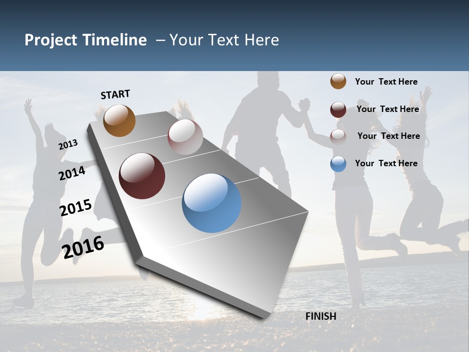 A Group Of People Jumping Into The Air PowerPoint Template