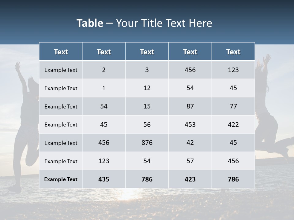 A Group Of People Jumping Into The Air PowerPoint Template
