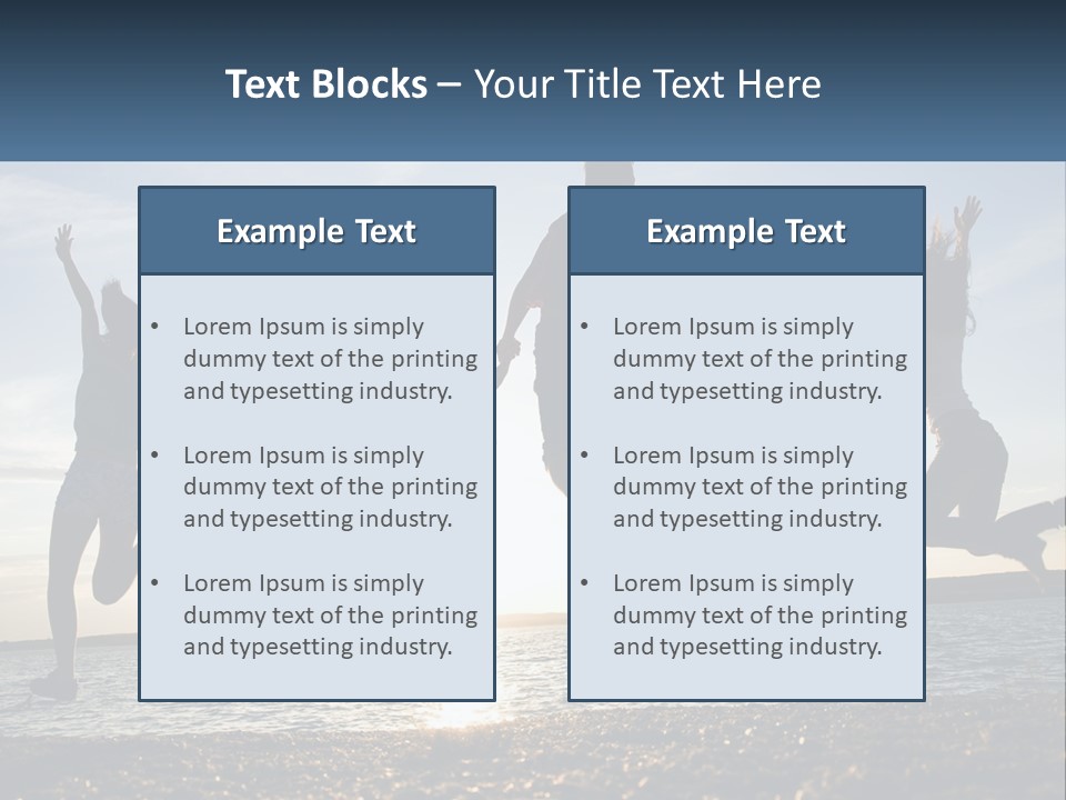 A Group Of People Jumping Into The Air PowerPoint Template
