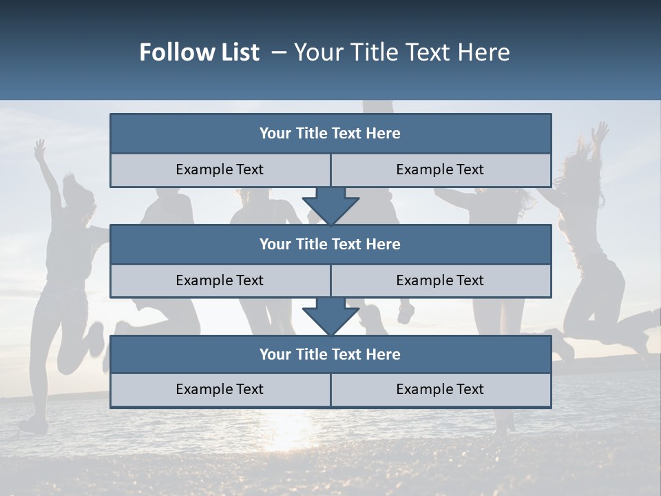 A Group Of People Jumping Into The Air PowerPoint Template