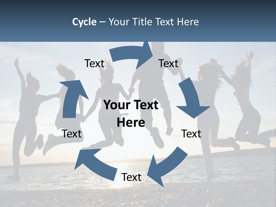 A Group Of People Jumping Into The Air PowerPoint Template