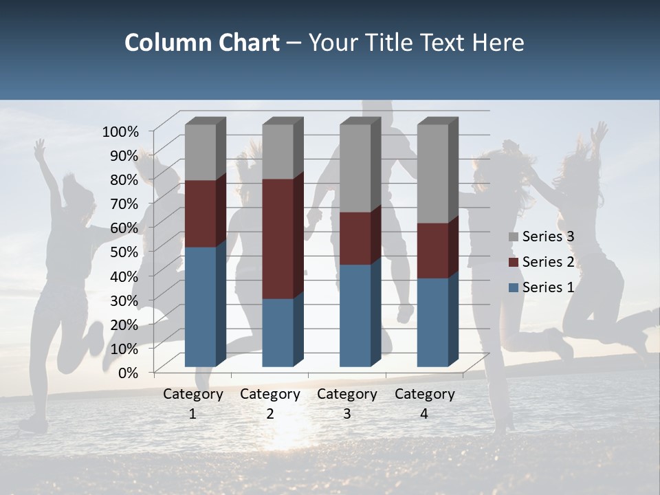 A Group Of People Jumping Into The Air PowerPoint Template