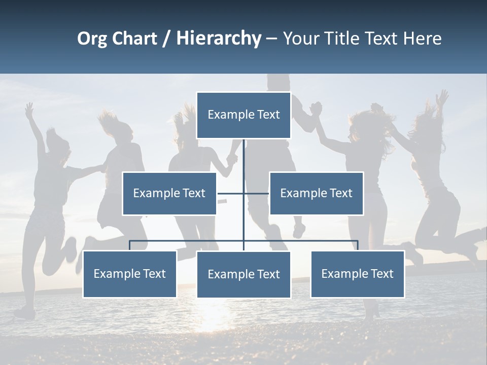 A Group Of People Jumping Into The Air PowerPoint Template