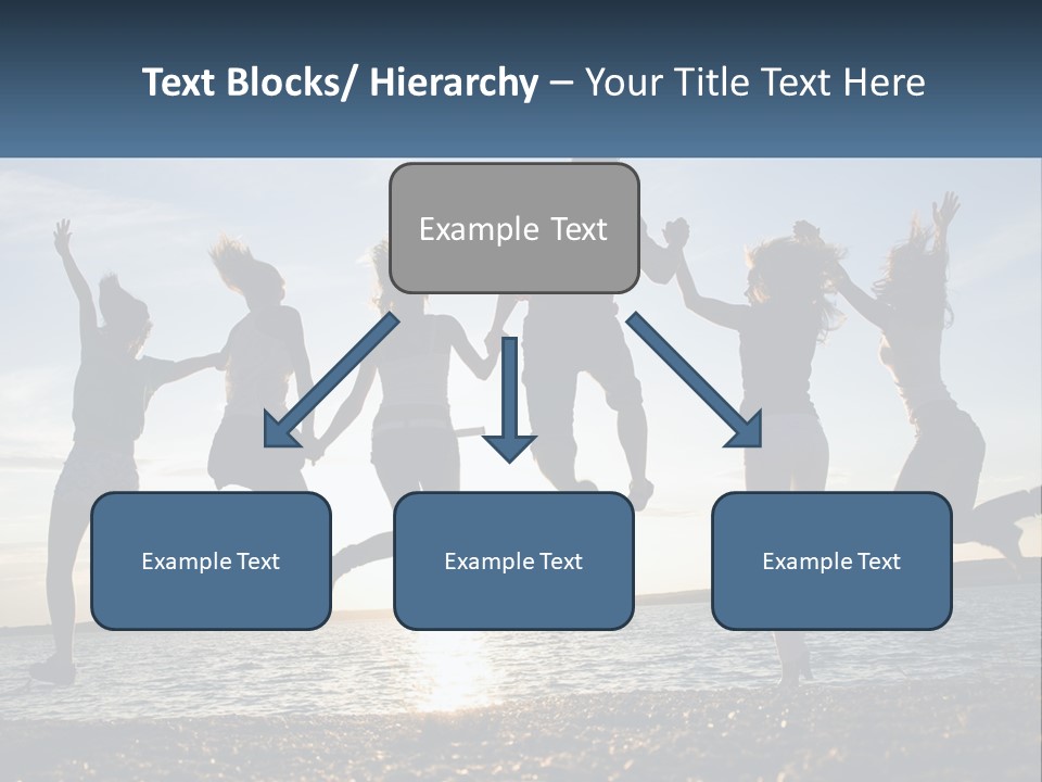 A Group Of People Jumping Into The Air PowerPoint Template
