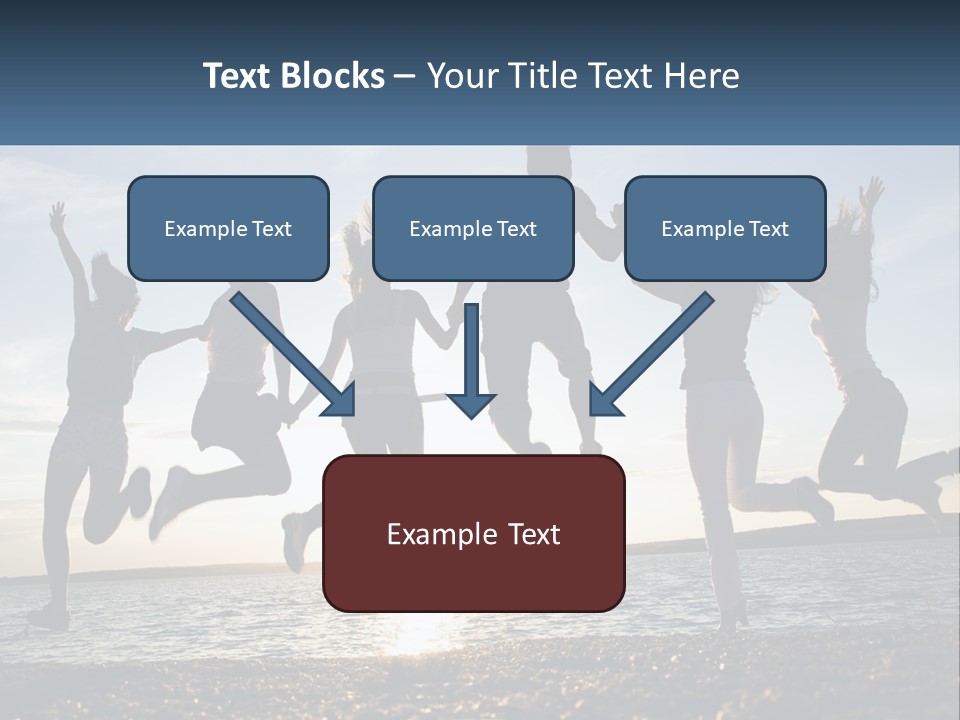 A Group Of People Jumping Into The Air PowerPoint Template