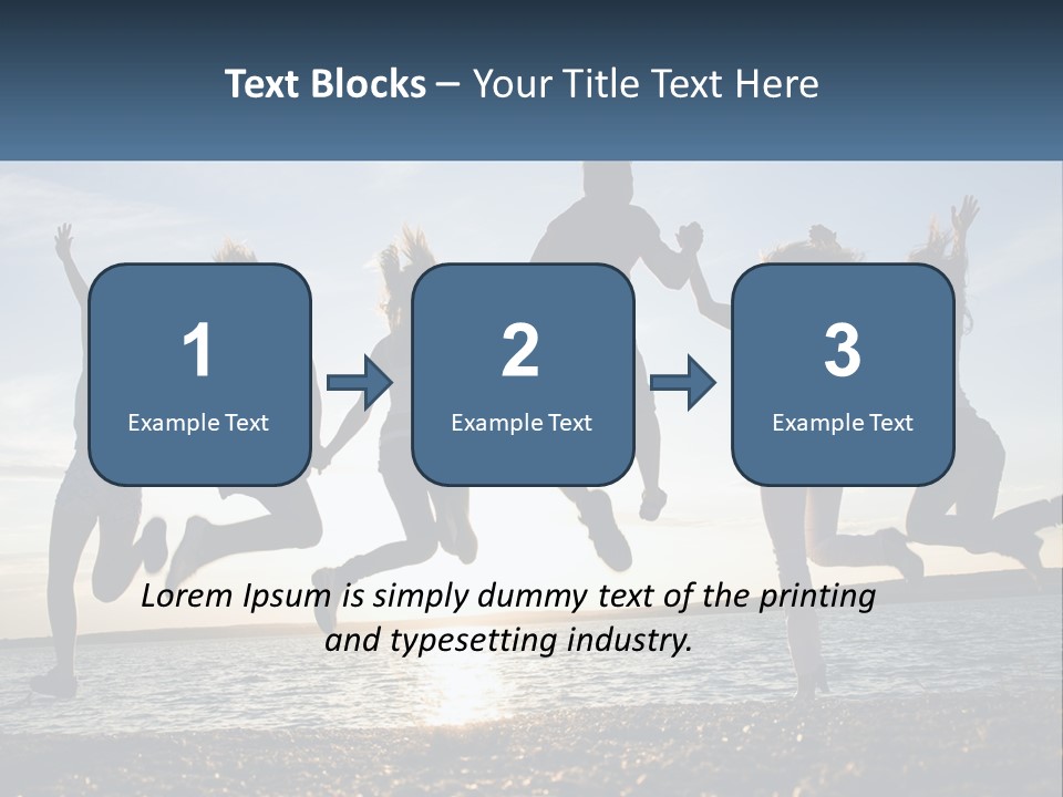 A Group Of People Jumping Into The Air PowerPoint Template