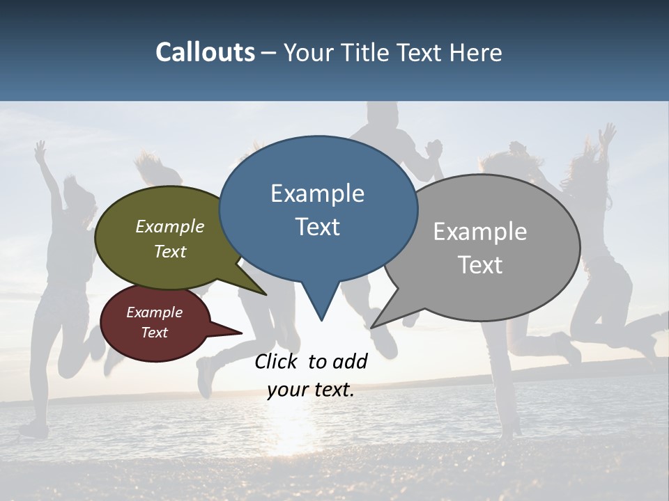 A Group Of People Jumping Into The Air PowerPoint Template