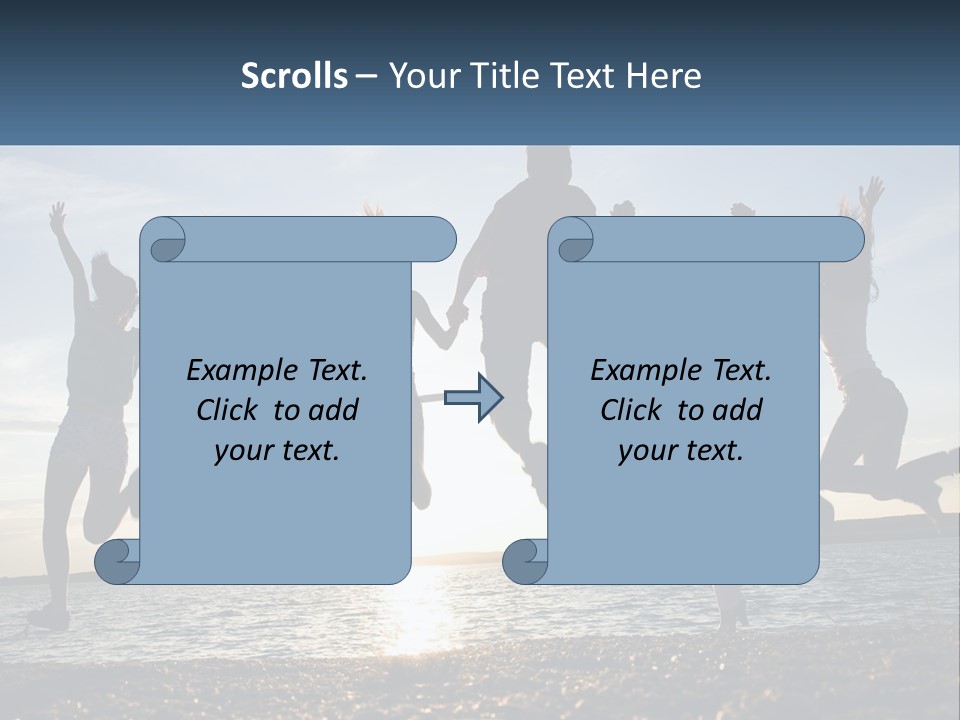 A Group Of People Jumping Into The Air PowerPoint Template