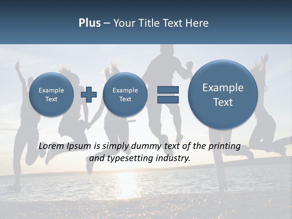 A Group Of People Jumping Into The Air PowerPoint Template