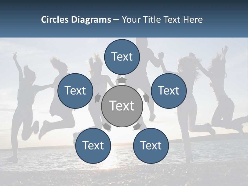 A Group Of People Jumping Into The Air PowerPoint Template