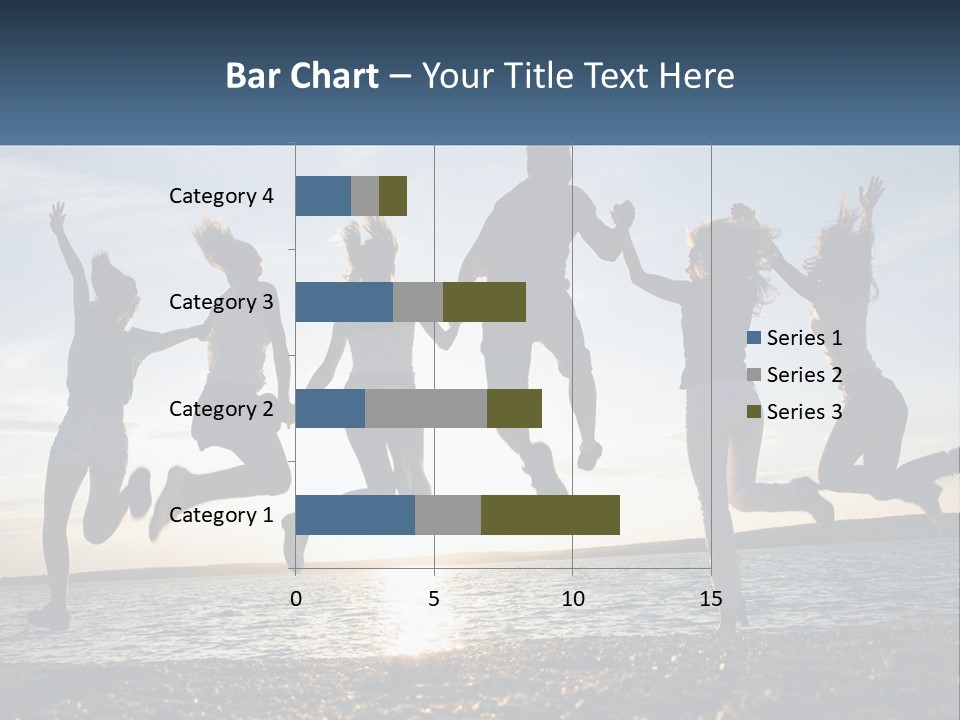 A Group Of People Jumping Into The Air PowerPoint Template