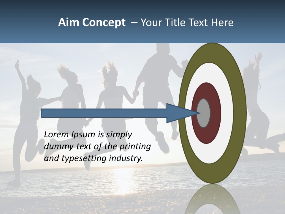 A Group Of People Jumping Into The Air PowerPoint Template