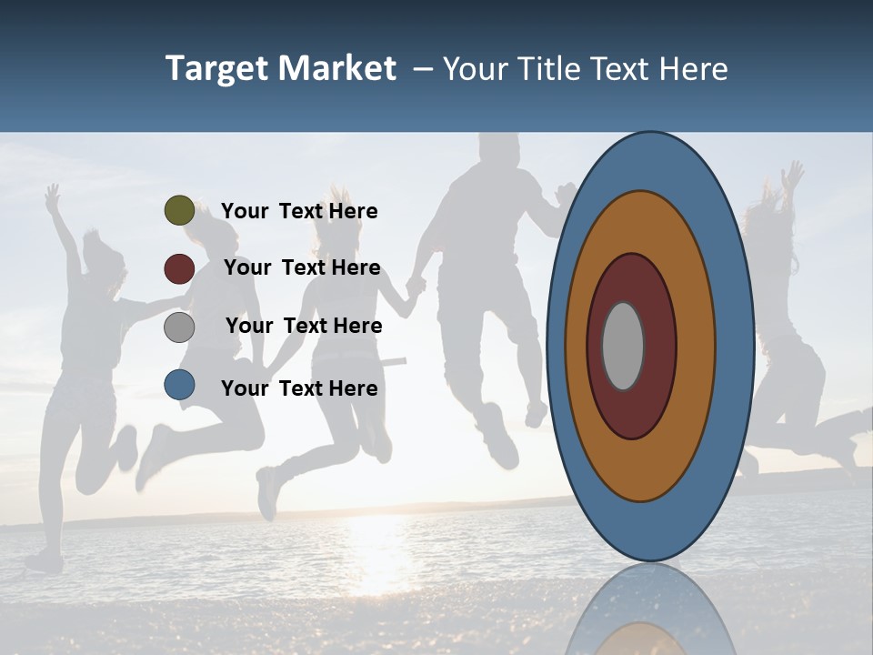 A Group Of People Jumping Into The Air PowerPoint Template