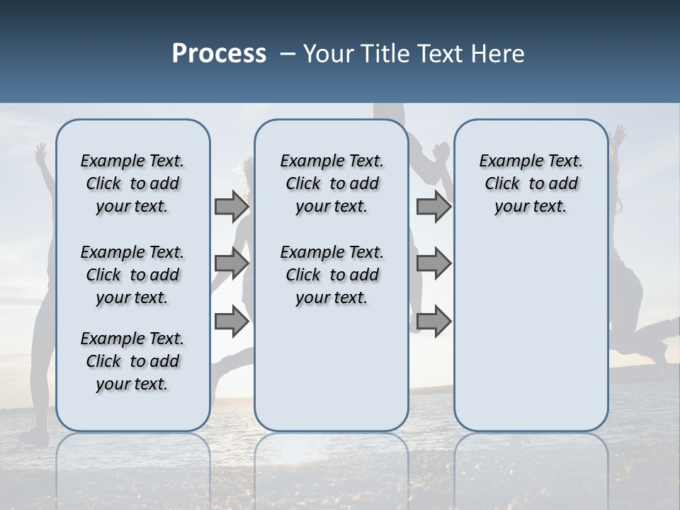 A Group Of People Jumping Into The Air PowerPoint Template