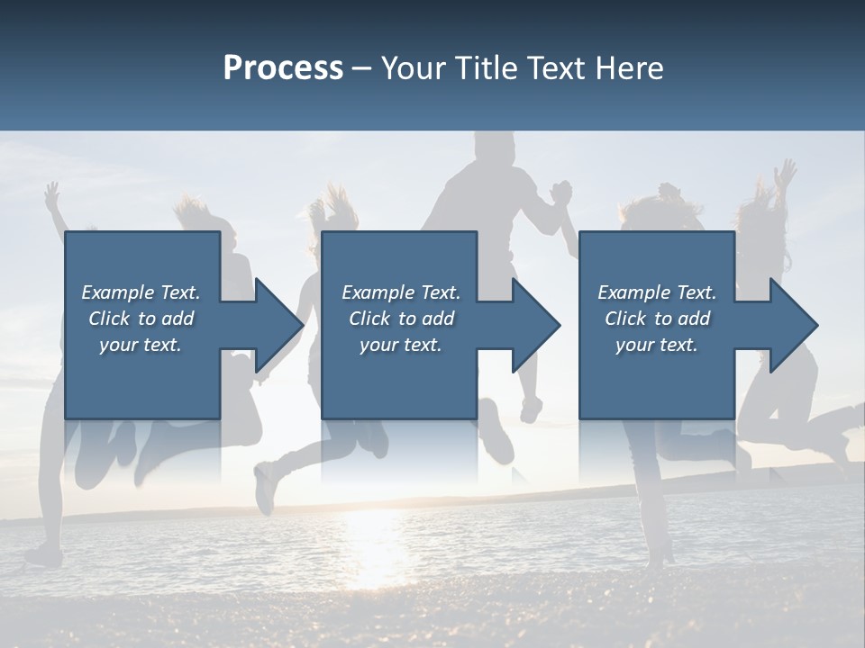 A Group Of People Jumping Into The Air PowerPoint Template