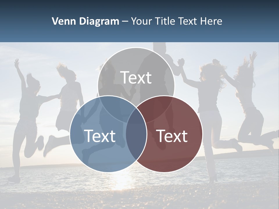 A Group Of People Jumping Into The Air PowerPoint Template