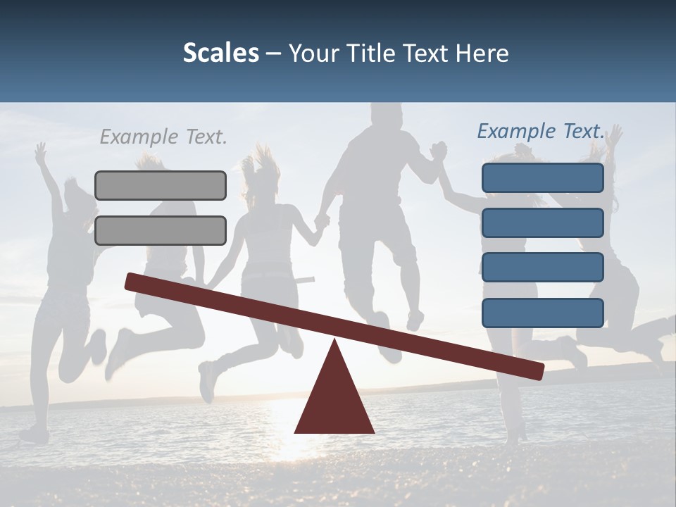 A Group Of People Jumping Into The Air PowerPoint Template