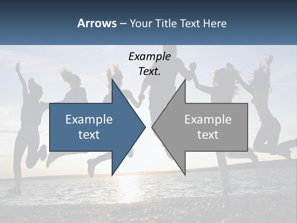A Group Of People Jumping Into The Air PowerPoint Template
