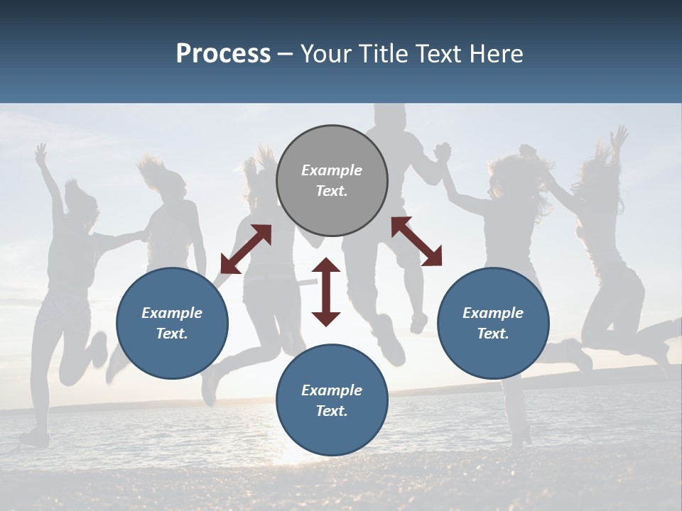 A Group Of People Jumping Into The Air PowerPoint Template