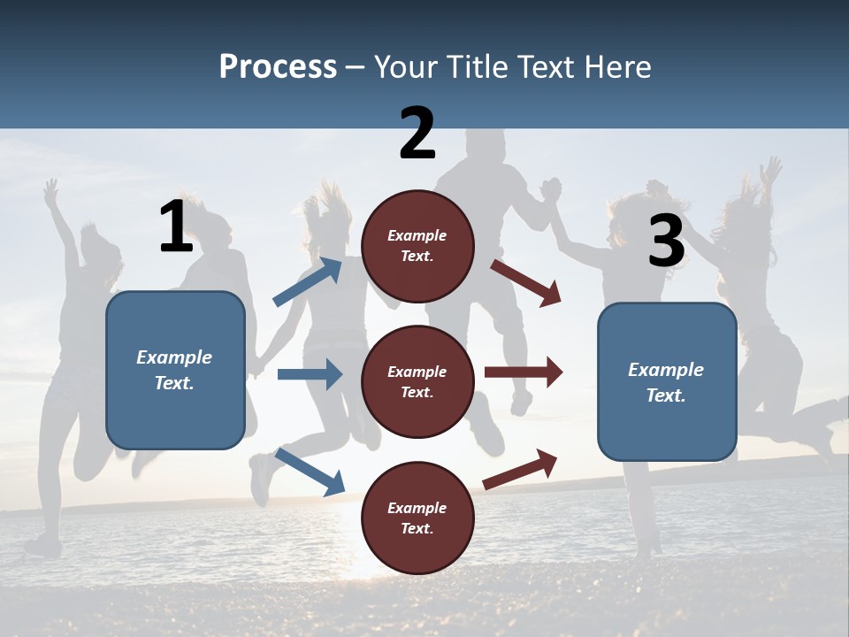 A Group Of People Jumping Into The Air PowerPoint Template