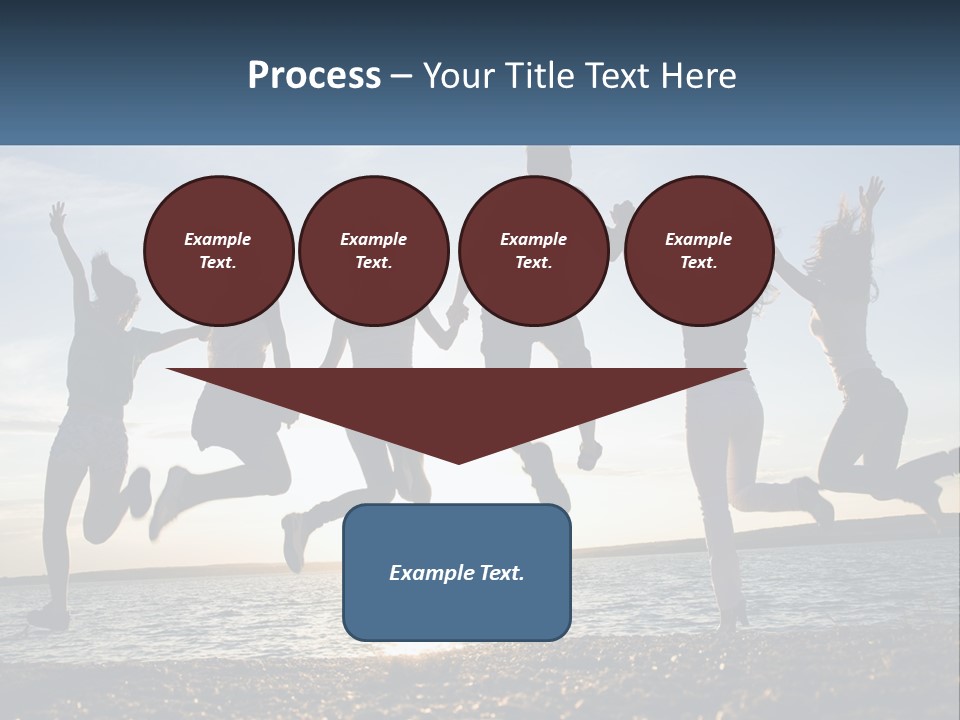 A Group Of People Jumping Into The Air PowerPoint Template