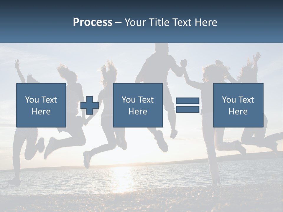 A Group Of People Jumping Into The Air PowerPoint Template