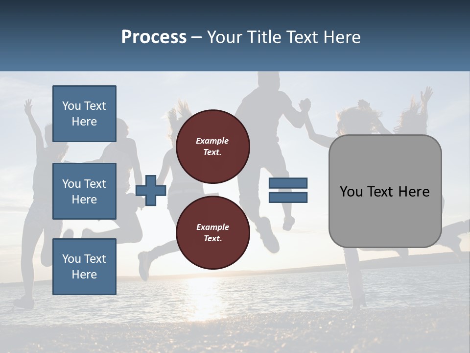 A Group Of People Jumping Into The Air PowerPoint Template