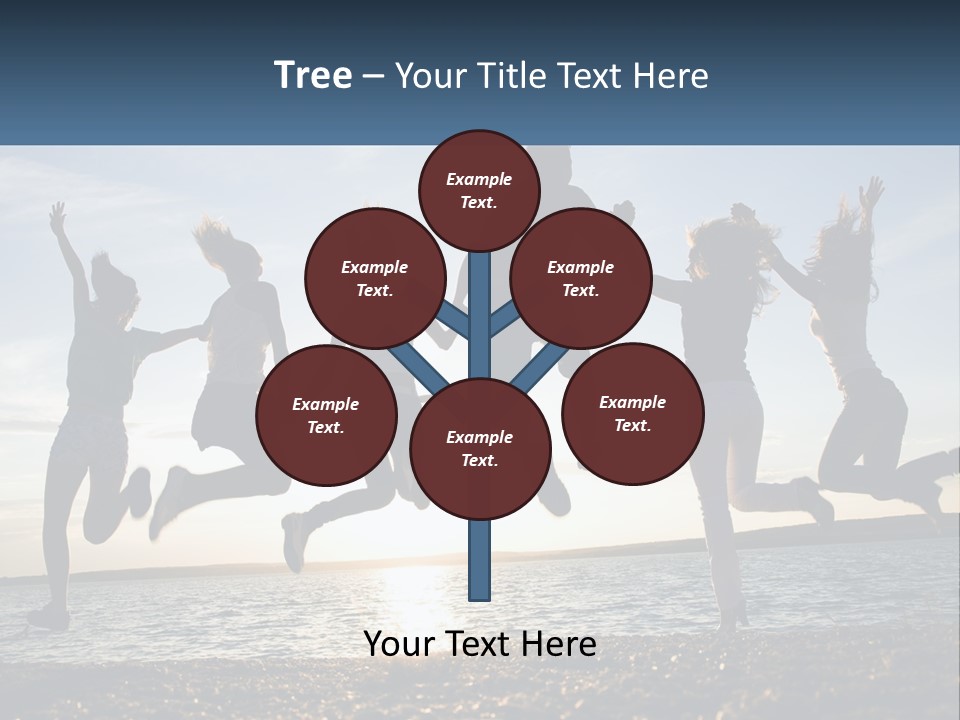 A Group Of People Jumping Into The Air PowerPoint Template