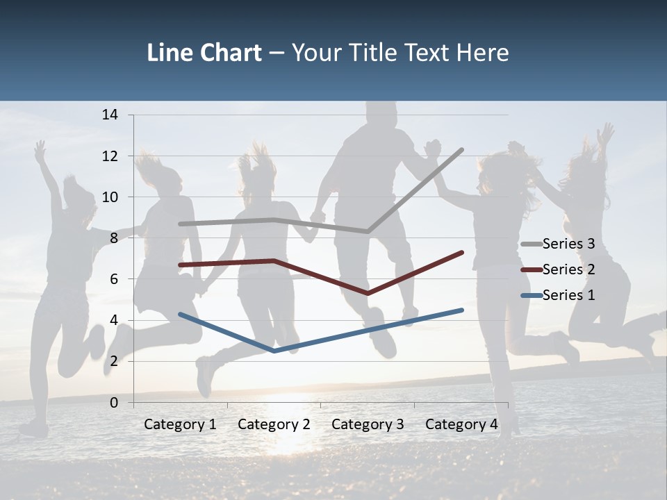 A Group Of People Jumping Into The Air PowerPoint Template