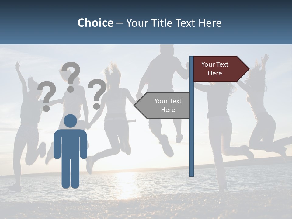 A Group Of People Jumping Into The Air PowerPoint Template