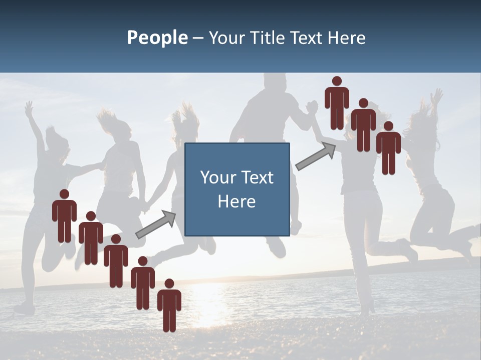 A Group Of People Jumping Into The Air PowerPoint Template