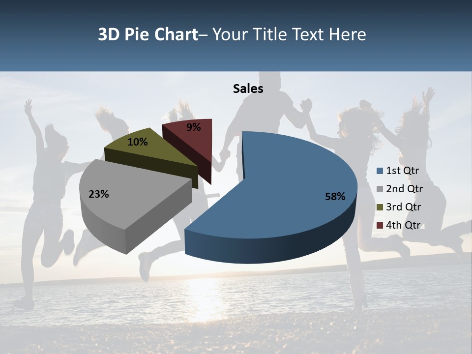 A Group Of People Jumping Into The Air PowerPoint Template