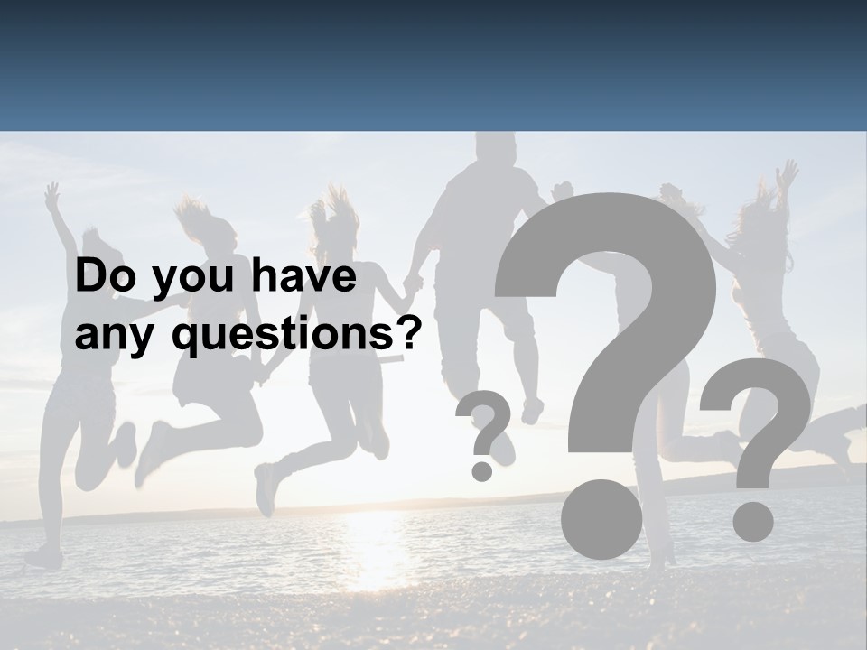 A Group Of People Jumping Into The Air PowerPoint Template