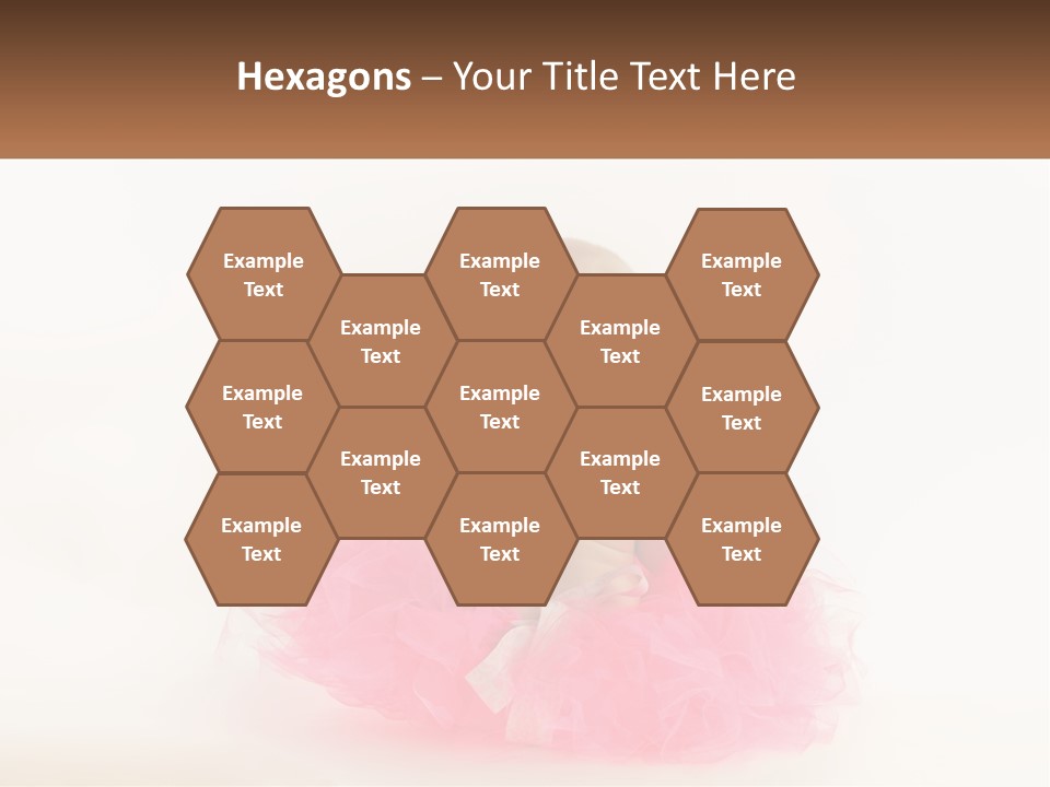 A Baby In A Pink Tutu Is Sitting On A White Surface PowerPoint Template