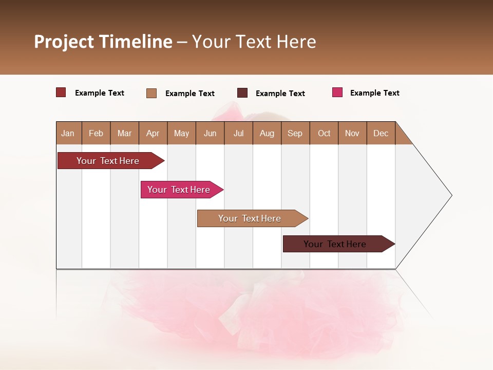 A Baby In A Pink Tutu Is Sitting On A White Surface PowerPoint Template