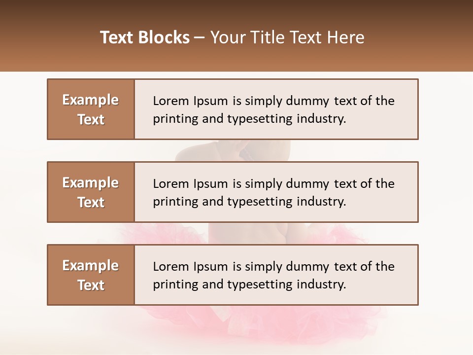 A Baby In A Pink Tutu Is Sitting On A White Surface PowerPoint Template