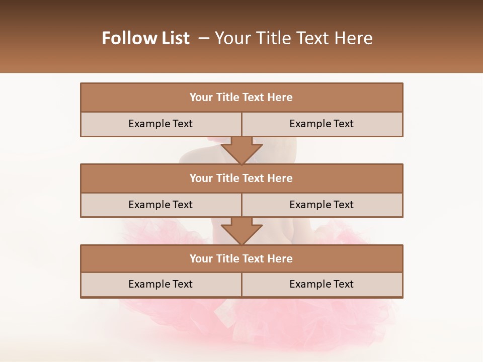 A Baby In A Pink Tutu Is Sitting On A White Surface PowerPoint Template