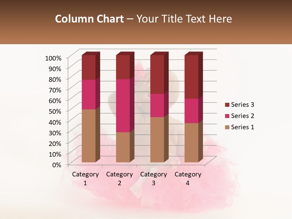 A Baby In A Pink Tutu Is Sitting On A White Surface PowerPoint Template